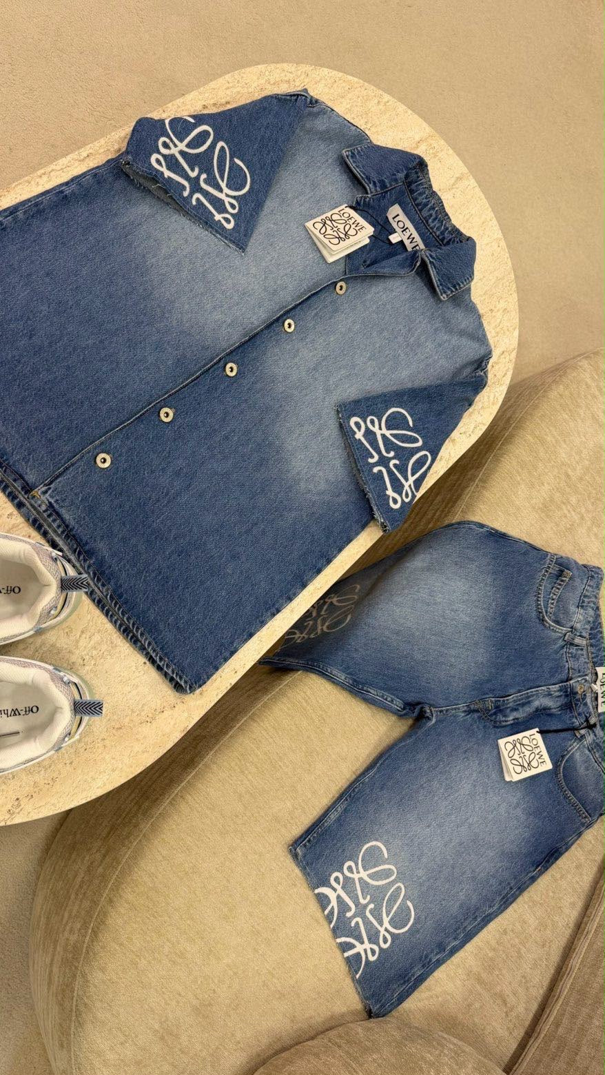 Ensemble Short + T-shirt Loewe Denim